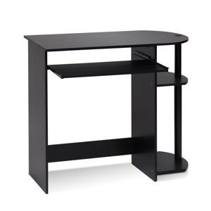Pemberly Row Engineered Bureau d'ordinateur en bois en Espresso/Noir