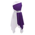 thumbnail image 3 of Yartina Robe de Danse Asymétrique pour Filles, Tunique de Prière Lituricale, Violet 8, 3 of 6