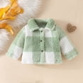 thumbnail image 1 of uublik Infant Girls Jacket Full Zip Fleece Jacket with Pockets Fall Winter Outwear Green, Size 6M-3T, 1 of 6