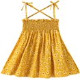 thumbnail image 1 of POINTERTECK Robe Décontractée d'Été à Bretelles à Volants à Fleurs pour Tout-Petit Fille, 1 of 6