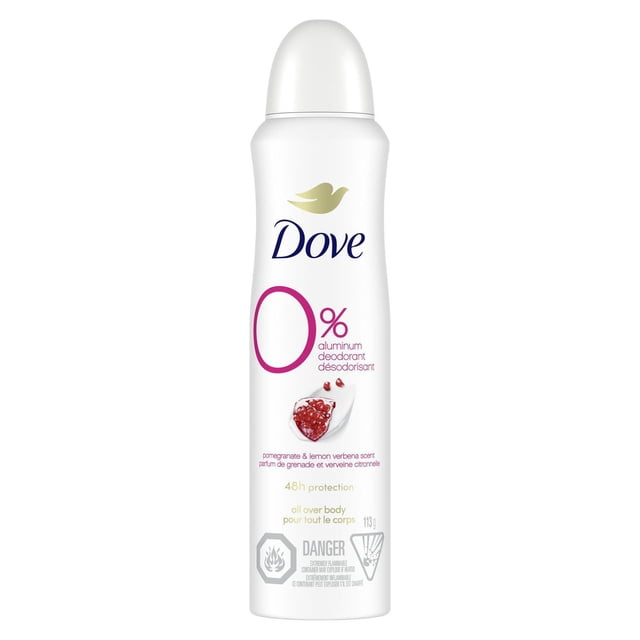 Dove Désodorisant pour Tout le Corps Sans Aluminium Grenade et Verveine Citronnelle, 113 g