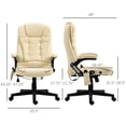 thumbnail image 3 of HOMCOM Executive Office Chair w/ Massage and Heat, Computer Chair, Beige, 3 of 10