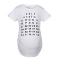 thumbnail image 2 of T-shirt de Maternité avec Calendrier, Compte à Rebours, Grossesse, Annonce de Bébé à Marquer (Blanc) - M, 2 of 3