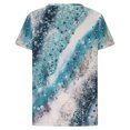 thumbnail image 3 of Birdeem Mode Femme Blouse T-Shirt à Col en V à Manches Courtes Été Imprimé Hauts Amples, 3 of 8