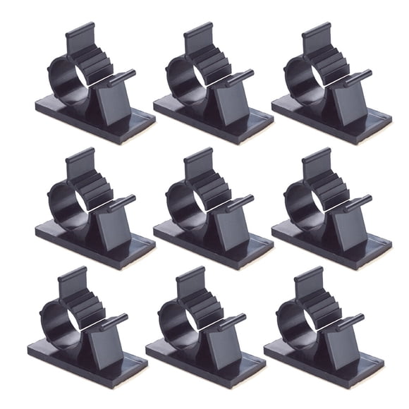 50pcs Plastic Clips Adhesive Backed Wire Cable Clips Cord Management Adjustable Clamps