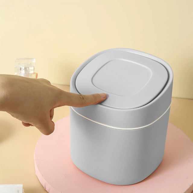 EGNMCR Mini Trash Can With Lid, Mini Trash Can With Lid, Desktop Mini Trash Can, Countertop Mini Trash Can, Desktop Mini Trash Can, Mini Trash Basket,