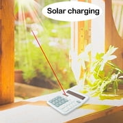 Suncoda Small Calculator, Calculator 12 Keys True Solar Sun Power Suitable for Finance Supermarket Accounting Office Can Hold Batteries