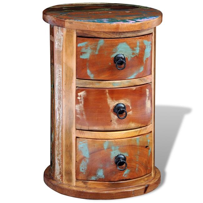 vidaXL Armoire de Récupération avec 3 Tiroirs en Bois Massif