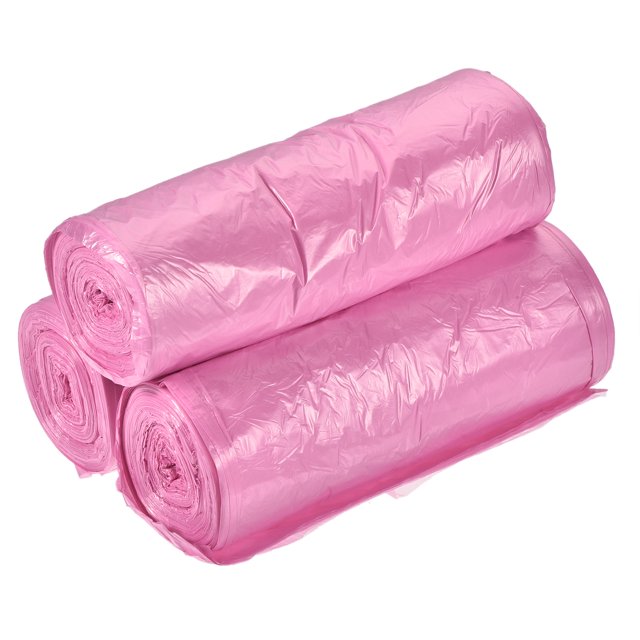 Uxcell 4-6 Gallon Small Trash Bags Waste Basket Liners Red, 60 Counts / 3 Rolls