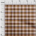 thumbnail image 2 of oneOone Polyester Spandex Orange Fabric Check Craft Projects Decor Fabric Printed By The Yard 56 Inch Wide, 2 of 4