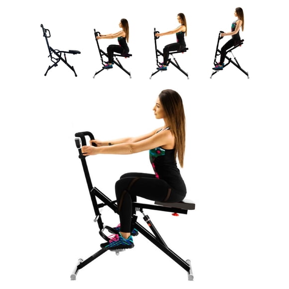 TOTAL CRUNCH Power Rider Full Body Ab Fitness Included Monitor and Hydraulic Cylinder Resistance
