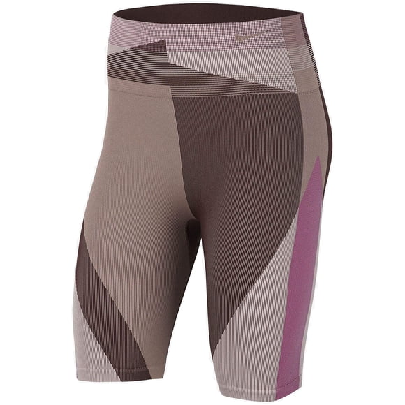Nike Women's Icon Clash Seamless 8" Training Bike Shorts Desert Dust/Earth/Particle Beige/Desert Dust CJ5091 283 (m)