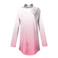 thumbnail image 4 of FAIWAD Women's Turtleneck Long Sleeve Tops Basic Layering Irregular U Hem Soft Underwear Tunic Tops, 4 of 4