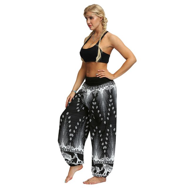Pantalons pour Femmes Taille Haute Pantalons Amples pour Hommes et Femmes Combinaison Imprimée Rétro Pantalons de Yoga pour Femmes 2024 en Liquidation