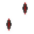 thumbnail image 2 of Maoww Bike Tail Lights LED USB Rechargeable Bicycle Safety Cycling Mountain Bikes Signal Rear Lamp Survival Accessories Red 2Set, 2 of 6