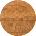 thumbnail image 1 of Ahgly Company Tapis d'Intérieur Lavable en Machine Carré Transitionnel Orange Foncé, 3 Pieds Carré, 1 of 7