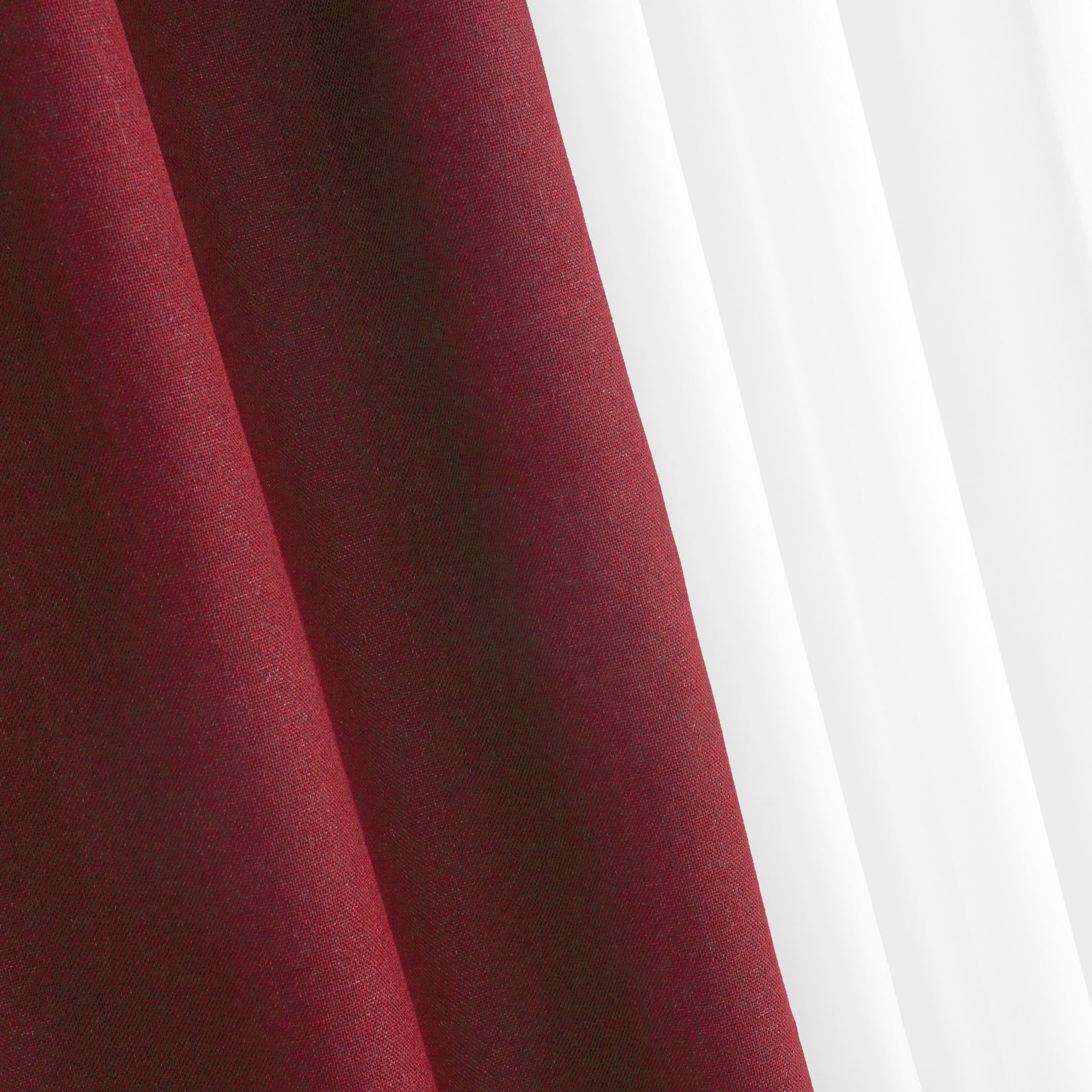 Mainstays Solid Twill Blackout Curtain Panel and Sheers, Set of 4, Merlot, 27.5" W x 84" L