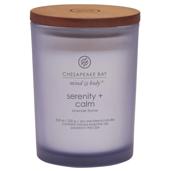Chesapeake Bay Candle Scented Candle, Serenity + Calm (Lavender Thyme), Medium