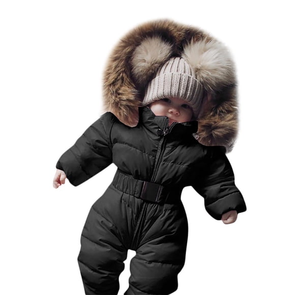 2025 Toddler Kids Baby Boys Two Piece Snow Suit for Boys Girls Padded Snowsuit Winter Ski Suits Girls Clothes Hooded Bear Ears Snow Gear Kids Jacket Coat Outerwear