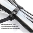 thumbnail image 4 of Attaches à Glissière Réutilisables Libérables 12 Pouces Attache à Glissière Robuste Attaches de Câble Noires Épaisses Réutilisables Lot de 100 Résistance à la Traction 50 Lb Attaches de Câble en Nylon pour Usage Polyvalent Fil de Cravate en Plastique Intérieur et Extérieur, 4 of 7