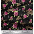 thumbnail image 3 of Soimoi Green Rayon Fabric Spiral & Stripe Geometric Decor Fabric Printed Yard 56 Inch Wide, 3 of 3