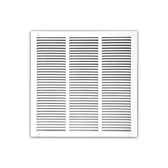 Prima Decorative Hardware 1 RA Air Return Grille 18 x 18, White Steel Return Vent Cover for Sidewall and Ceiling, Fits Standard Duct Openings, Outer Size 19-3/4 x 19-3/4 inch
