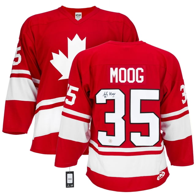 Andy Moog Autographed Team Canada Custom Hockey Nation Jersey