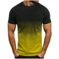 thumbnail image 4 of PEZHADA Chemises pour Hommes Manches Courtes Décontractées T-Shirt Slim Contrasté Dégradé Manches Courtes Hauts d'Été Col Rond Chemises Décontractées T-Shirts d'Entraînement Chemises Graphiques pour Hommes, 4 of 6