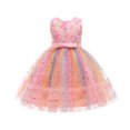 thumbnail image 1 of Faithtur Kids Sequins Heart Patterns O-Neck Sleeveless Formal Dress One-Piece, 1 of 10