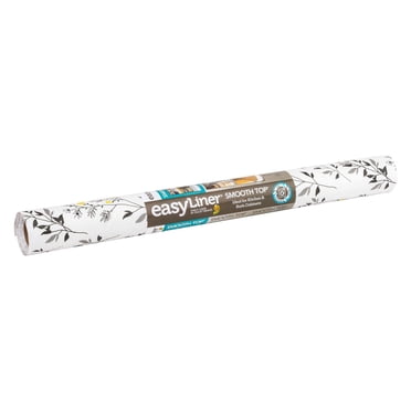 Revêtement pour étagères Smooth Top EasyLiner, Imprimé de branches gris foncé, 50,8 cm x 1,8 m (20 po x 6 pi)