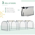 thumbnail image 4 of Outsunny 11.5' x 3' x 2.5' Plastic Mini Tunnel Greenhouse, Clear, 4 of 10