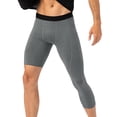thumbnail image 1 of asjyhkr Men's Compression Shorts with a Single-Legged with Side Pockets Workout Gym Basketball Base Layer, 1 of 9