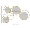thumbnail image 3 of HOMCOM Metal Wall Decor Art, Decorative Mirror Decor, for Living Room, 3 of 10
