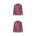 thumbnail image 4 of Youkk Middle-Aged And Elderly Sweater Exquisite Workmanship And Wide Application Warm Middle-aged Clothes pink 2Set, 4 of 6
