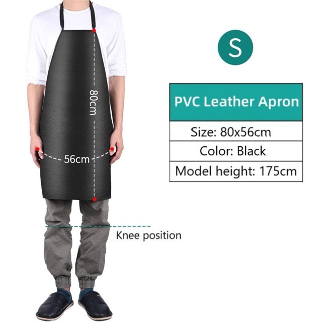 MYG Tablier en Cuir PVC Imperméable et Résistant à l'Huile pour Nettoyer la Cuisine Multi-Tailles
