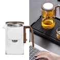 thumbnail image 2 of HAOMONZEN Water Separation Glass Teapot with Wooden Handle Teapot Glass Teapot with Infuser Magical Teapot Glass Glass Teapot with Strainer Filter Teapot with Infusers Deals of the Week Clearance, 2 of 9