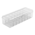thumbnail image 2 of Yinanstore Card Deck Box Game Card Holder Storage Container Baseball Card Can Hold 700+ Cards with 7 Removeable Divider Acrylic Card Box Clear, 2 of 7