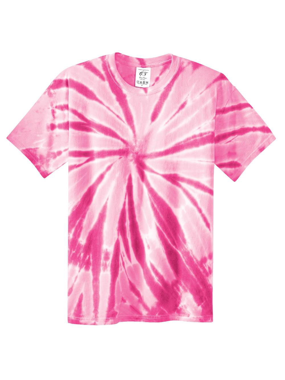 Gravity Threads Mens Tie-Dye Short-Sleeve T-Shirt - Pink - Medium