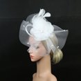 thumbnail image 3 of Chapeau de Cocktail pour Femmes Sinamay Fascinator Mariage Église Kentucky Derby Robe, 3 of 7