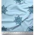 thumbnail image 1 of Soimoi Polyester Crepe Fabric Floral Mandala Block Print Fabric by The Yard 42 Inch Wide, 1 of 1