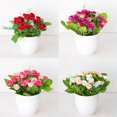 thumbnail image 3 of Simulated Flower Pot Colorful Roses Floor Decoration Plastic Showcase Home Yard Simulation Bonsai for Dinning Table, 3 of 9