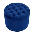 thumbnail image 2 of TOV Furniture Queen Velvet Storage Ottoman, Navy Blue, 2 of 4