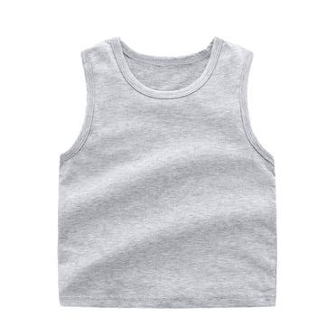 YOUSNH Toddler Kids Girls Dance Tank Top Racerback Crop Tank Top Soild Sleeveless Sports Dance Top Ballet Gymnastics Dancewear Girls Tops Grey 12-18 Months