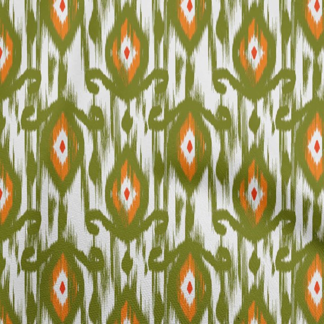 oneOone Viscose Jersey Light Green Fabric Ikat Sewing Craft Projects Fabric Prints By Yard 60 Inch Wide