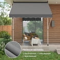 thumbnail image 4 of Outsunny Auvent Rétractable Manuel 10 X 5 Pi, Auvent Pare-Soleil pour Patio, Gris, 4 of 10