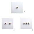 thumbnail image 2 of Langgg Switch Wall Button Socket Lever Toggle Control White Improvement Antique Household Brass Light Panel Accessory Supply Connector 3, 2 of 8