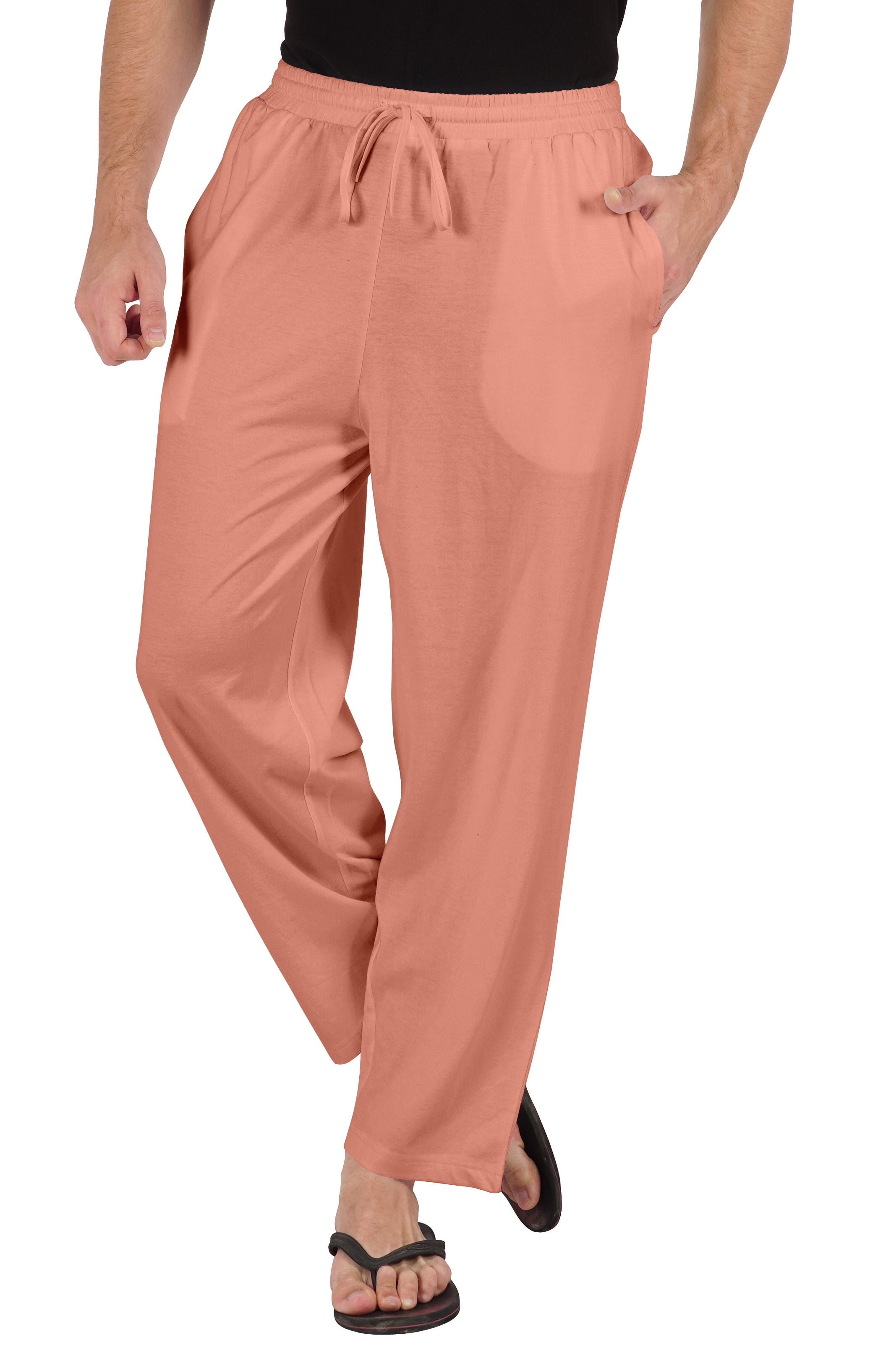 Inkmeso Solid Casual Bottom For Men's Lightweight Cotton Track Pants For Sleep/Workout Pajamas