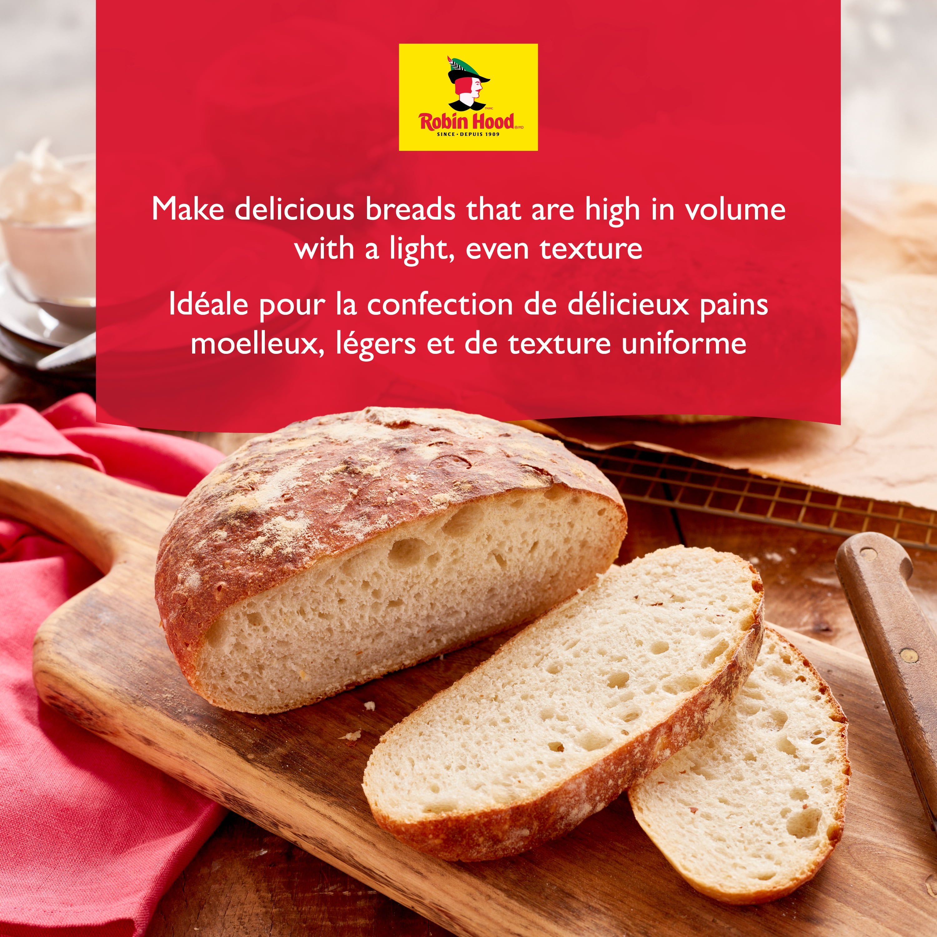 Farine de blé entier Robin Hood Best for Bread, fabriquée à partir 100 % canadien, 5 kg