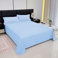 thumbnail image 4 of Aodebiao ​​Double Brushed Polyester Bed Sheet - Queen Size (98x90in) - Ultra Soft Solid Color Dorm Sheet Set - Wrinkle & Shrink Resistant (8 Colors)​​, 4 of 8