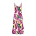 thumbnail image 4 of Ovzne Robes Grande Taille pour Femmes aux Formes Robe Femme Robes d'Été pour Femmes Imprimé Sans Manches Col Rond Robe Décontractée Longues Robes Robe Maxi Grande Taille Imprimée Liquidation, 4 of 5